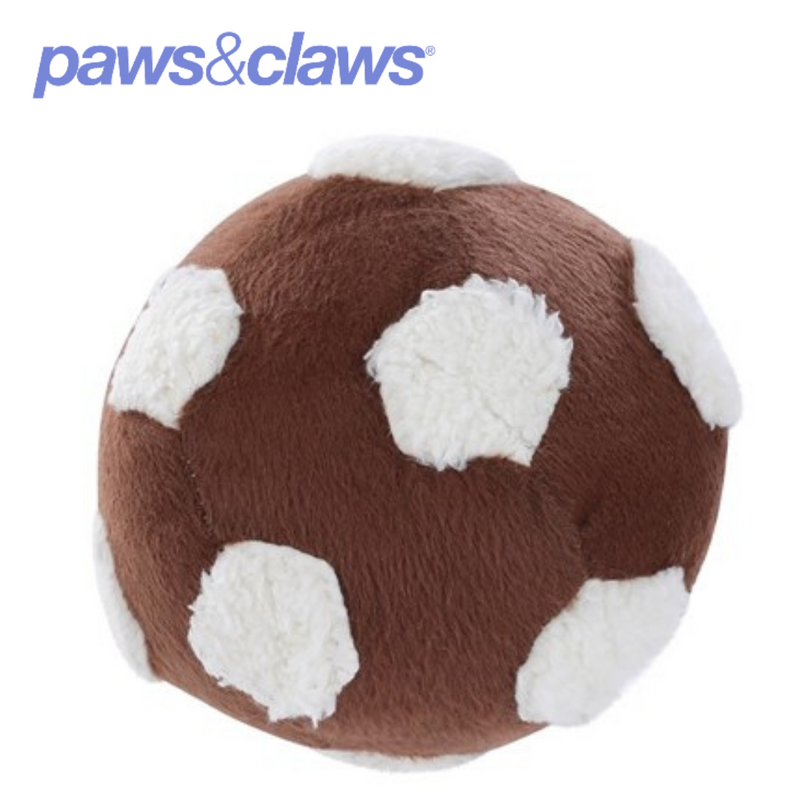 Plush Soccer Ball W/ Squeaker Pet Toy 2 Asstd 13cm