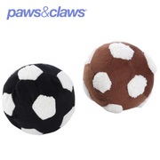 Plush Soccer Ball W/ Squeaker Pet Toy 2 Asstd 13cm