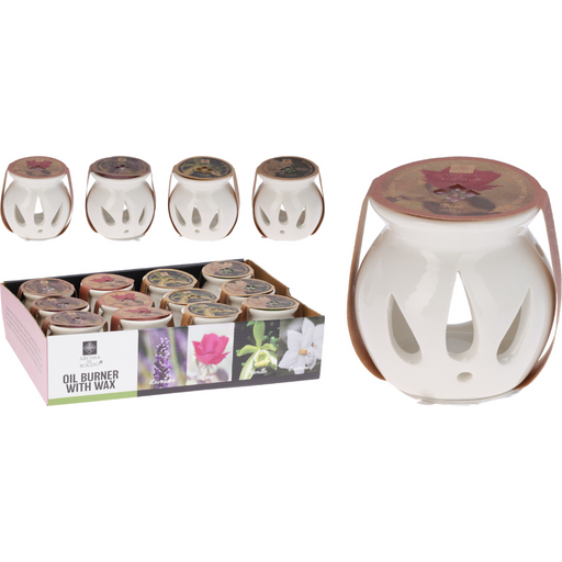 oil burner with scented wax measuring 7 x 7.8cm