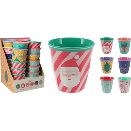 290ml Christmas melamine mug assorted designs