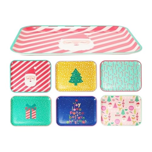 melamine serving tray 37 x 29cm assorted designs