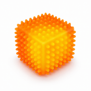 Square Spikey Squishy Ball Orange – thumbnail