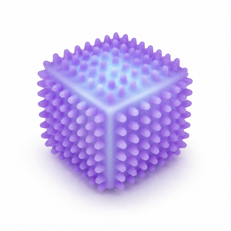 Square Spikey Squishy Ball  Purple