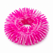 Pink and white textured ball on a white background. Squishy band bracelet – thumbnail