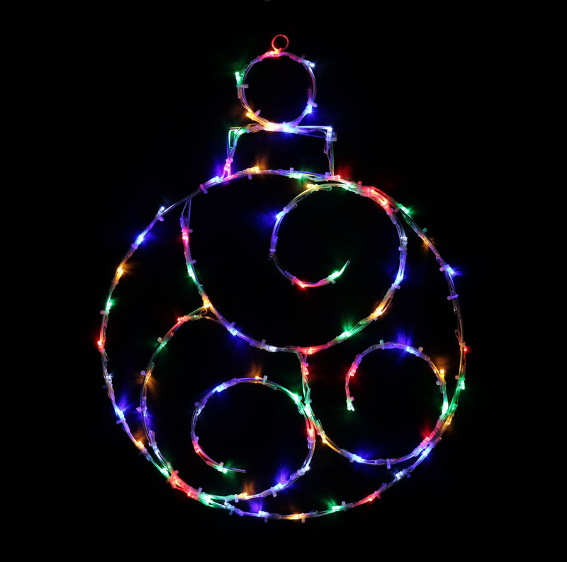 LED Twinkling Bauble Multi 60cm