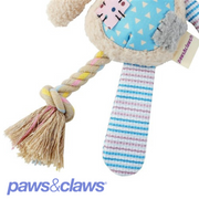Patchy Pals Plush Bear Pet Toy W/ Rope 36x15x7cm – thumbnail