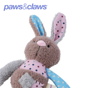 Patchy Pals Plush Rabbit Pet Toy W/ Rope 32x17x6cm – thumbnail