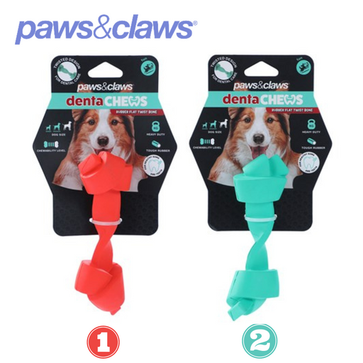 Denta Chews Flat Twist Bone Toy 13.7x4.6x3.6cm