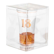 Ronis 18 Glitterati Shot Glass Pink 9cm – thumbnail
