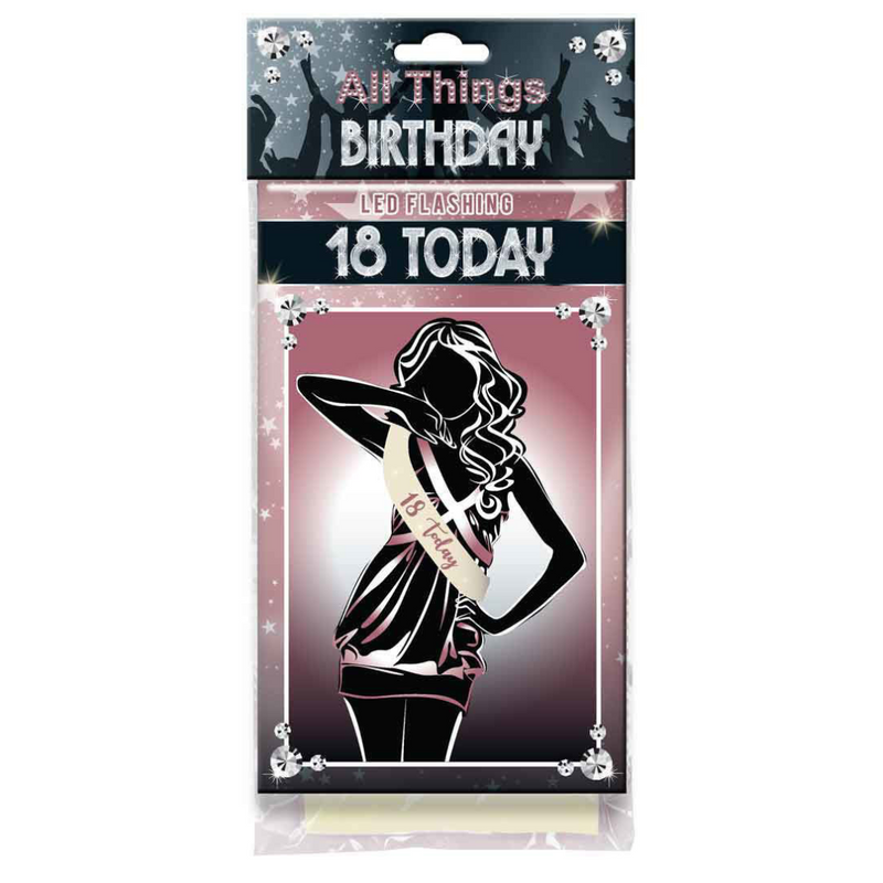 Ronis 18th Birthday Flashing Sash