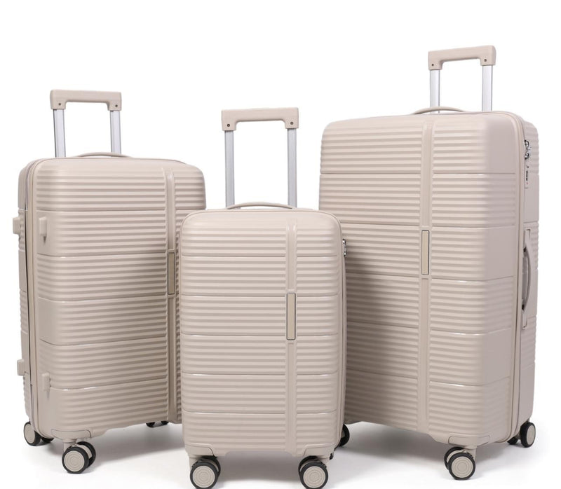Suitcase PP Square Beige Set 3