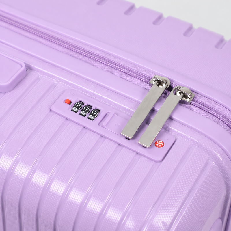 Suitcase PP Square Taro Purple Set 3a