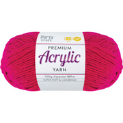 Acrylic Yarn Solid Cerise 100g 189m