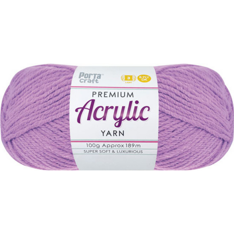 Acrylic Yarn Solid Jasmine 100g 189m