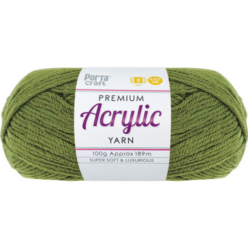Acrylic Yarn Solid Pine 100g 189m