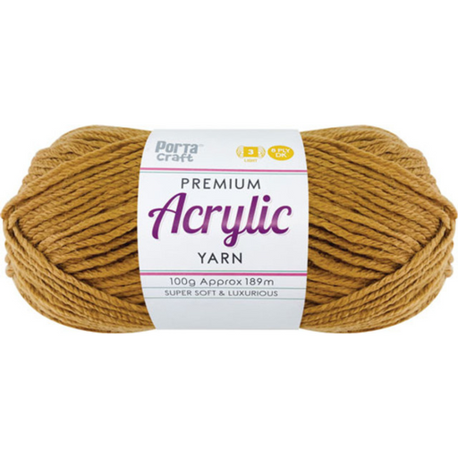 Acrylic Yarn Solid Caramilk 100g 189m