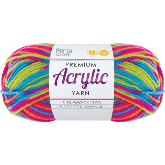 Acrylic Yarn Multi Utopia 100g 189m