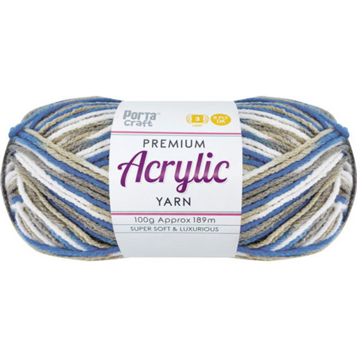 Acryl Yarn Multi Blue Moon 100g 189m 8ply