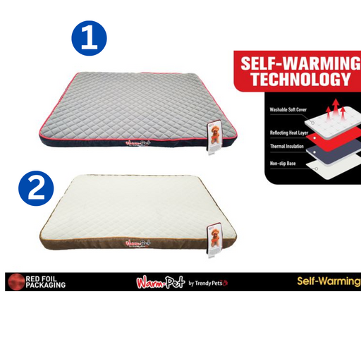 1Pce Self Warming Pet Foam bed 80x50x6cm