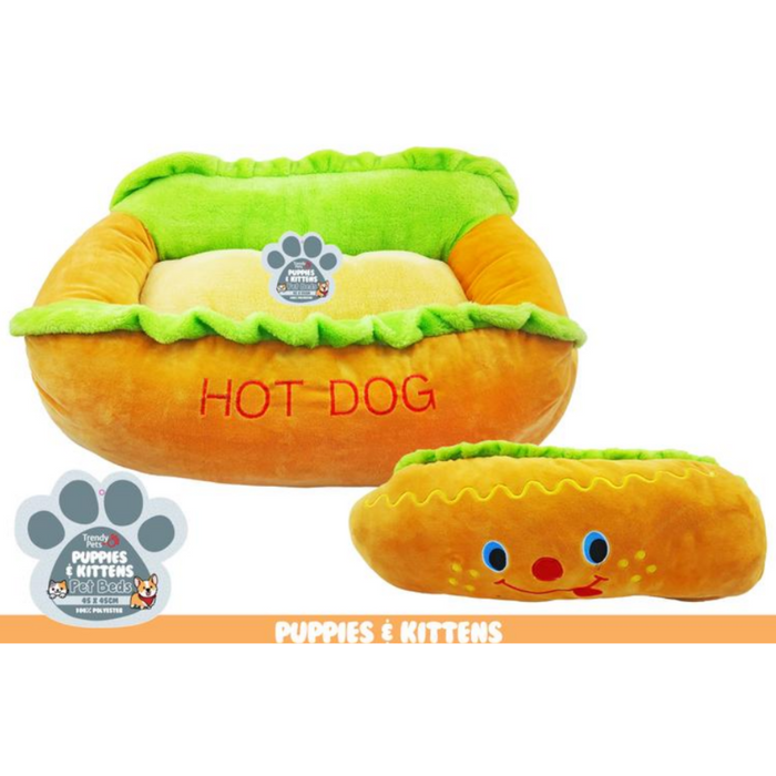 1Pce Pet Bed Plush Hot Dog 60x40x18cm