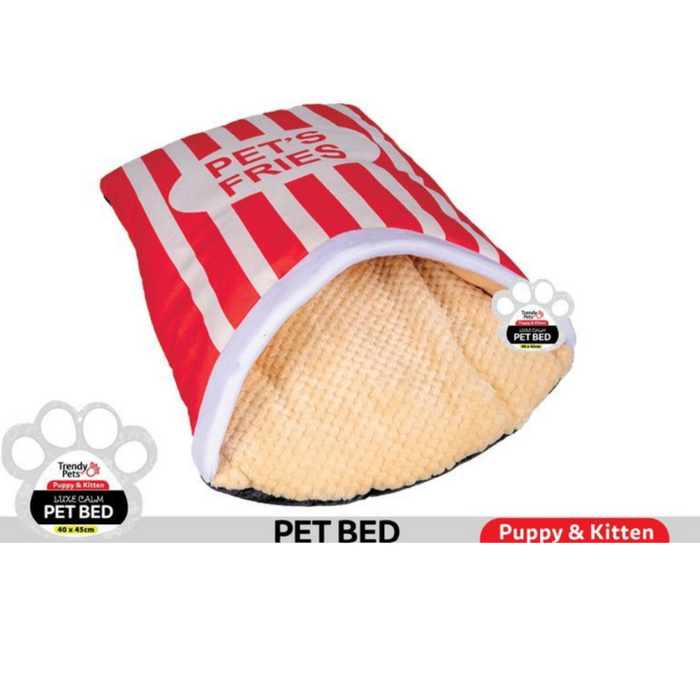 1Pce Plush Novelty Fries Pet Pod 50x39cm