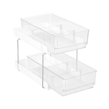 Ronis 2 Tier Crystal Drawer Trays with Dividers 30x25.5cm
