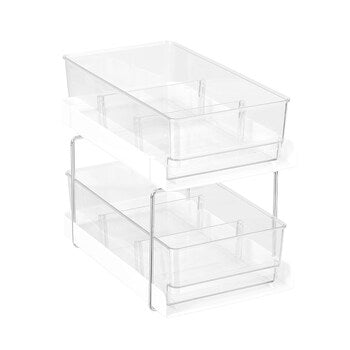 Ronis 2 Tier Crystal Drawer Trays with Dividers 30x25.5cm