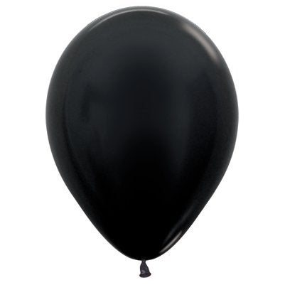 Metallic Black Sempertex mini balloons