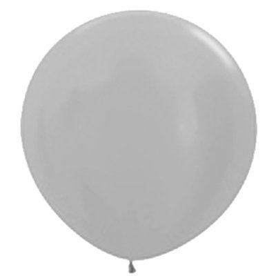 Sempertex 90cm satin pearl silver balloons