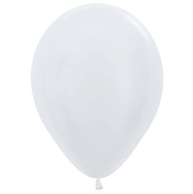 Satin White Sempertex latex balloons