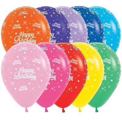Happy Birthday Twinkling Stars Sempertex balloons