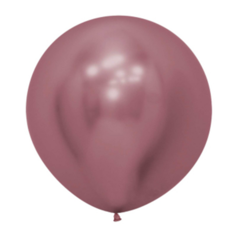 Sempertex Metallic Reflex Pink Latex Balloons 60cm 3pk