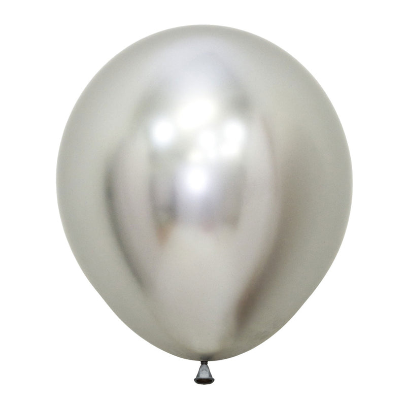 Metallic silver Sempertex latex balloons