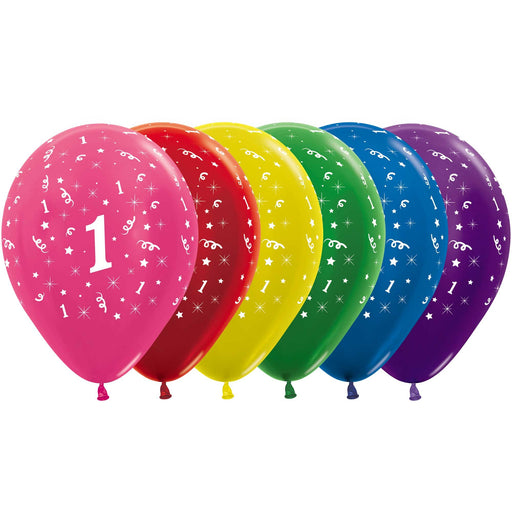 Age 1 metallic Sempertex balloons
