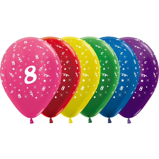 Age 8 metallic Sempertex balloons