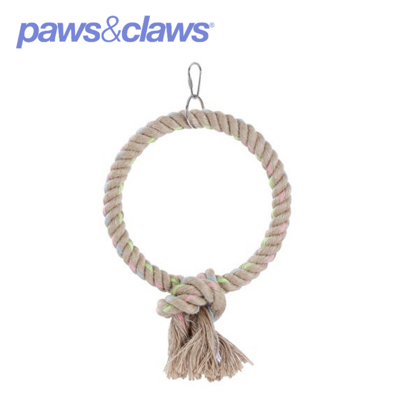 Parrot Jute Ring Toy Med 20cm
