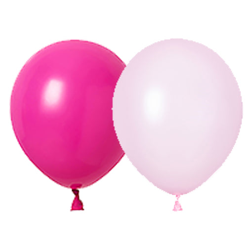 Assorted pink latex balloons 12cm pack of 50