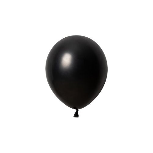 Metallic black latex balloons 12cm pack of 50