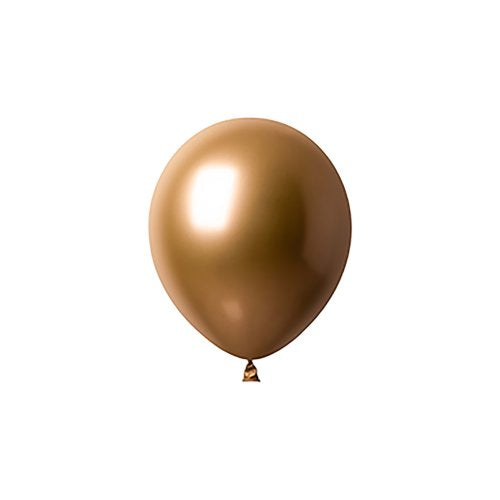 Chrome gold latex balloons 12cm pack of 25
