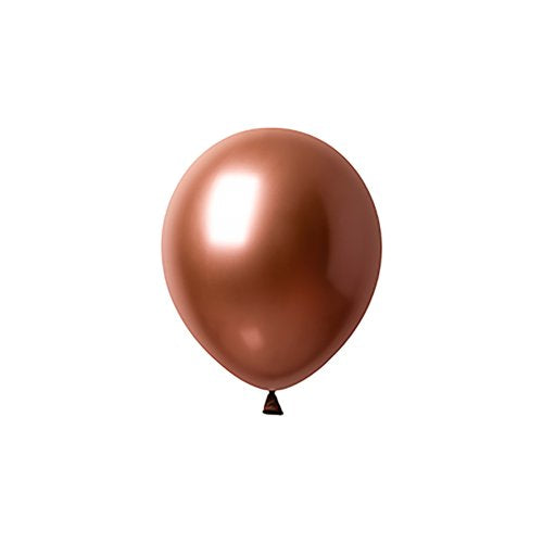 5 inch chrome rose gold latex balloons 25 pack
