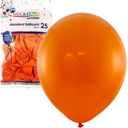 Orange latex balloons
