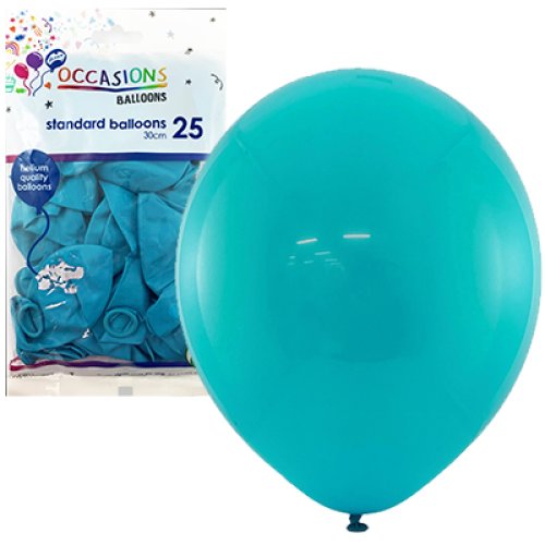 Teal latex balloons 25 pack