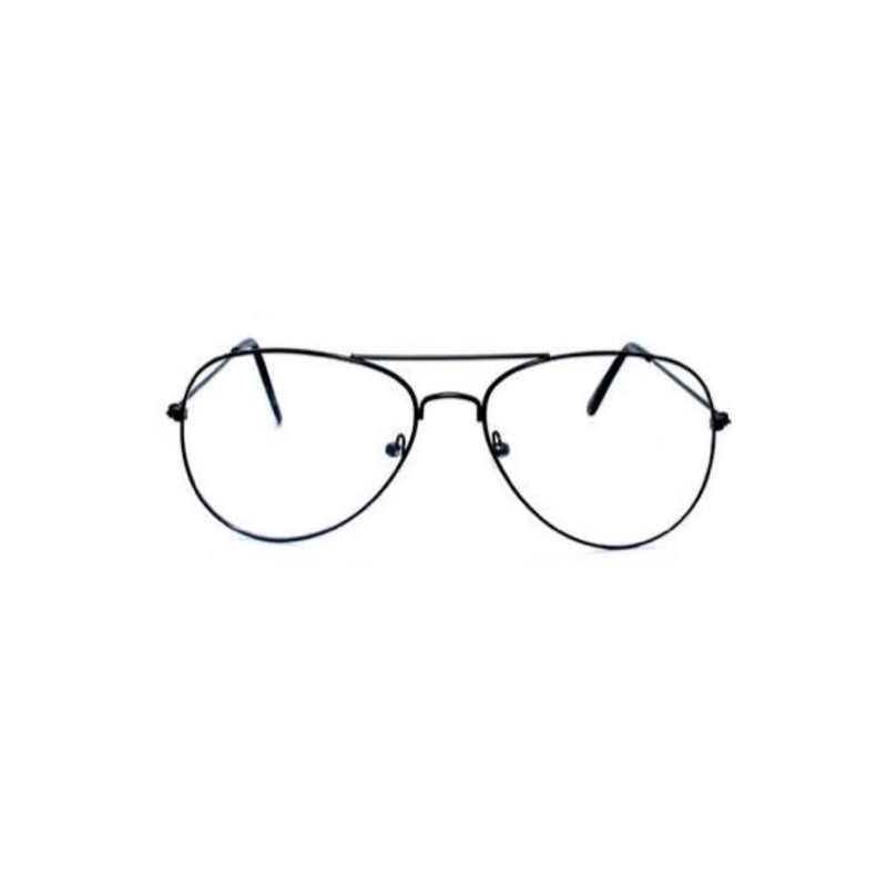 Party Glasses Aviator (Black Frame Clear Lens)