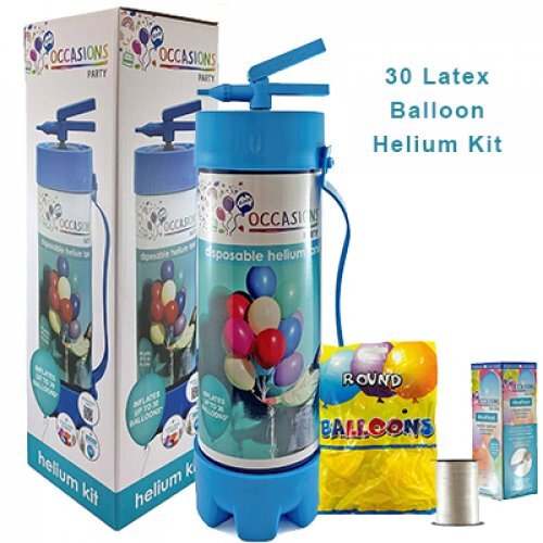 HELIUM Tank 30 Balloons + Ribbon + Hifloat
