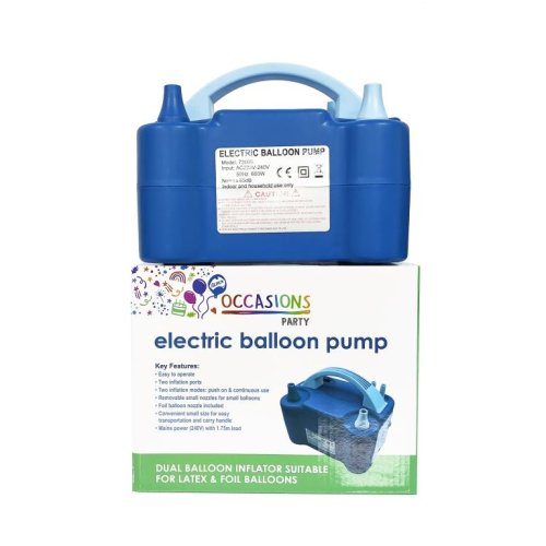 Electric twin nozzle balloon air pump