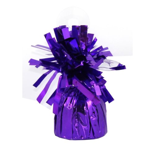 Purple balloon weight for helium balloon displays