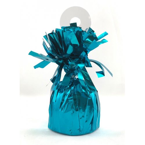 Teal foil balloon weight