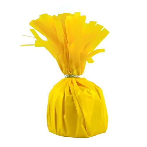 Yellow balloon weight for party balloon displays