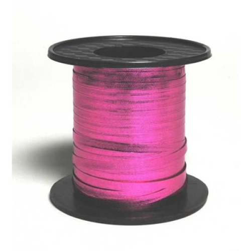 Metallic pink curling ribbon