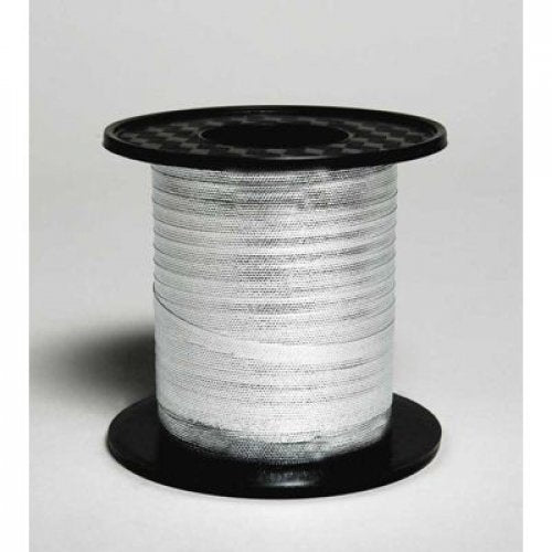 Metallic silver curling ribbon